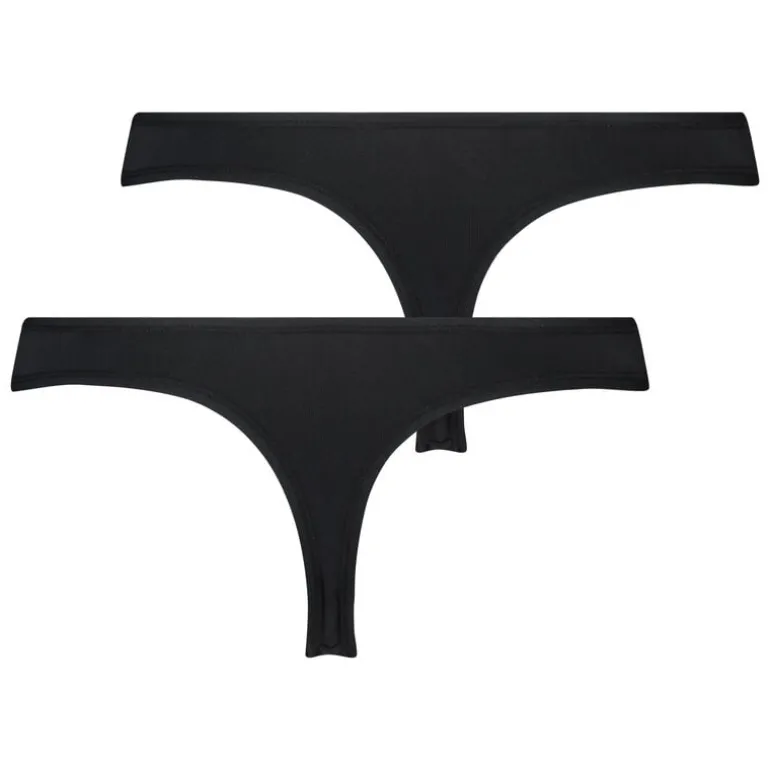 2 Cotton Thongs Kim - Black