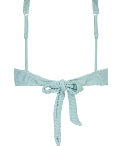 Crinkle Bikini Crop top - Blue