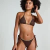 Crochet Cheeky Tanga Bikini Bottoms - Brown