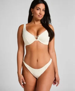 Crochet High Leg Bikinibottom - White