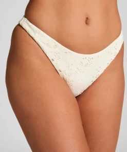Crochet High Leg Bikinibottom - White