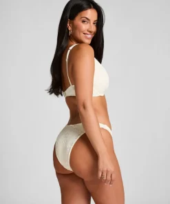 Crochet High Leg Bikinibottom - White