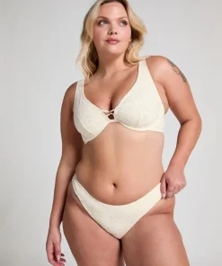 Crochet High Leg Bikinibottom - White