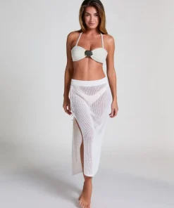 Crochet Midi Skirt - White