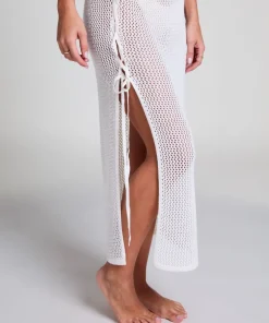 Crochet Midi Skirt - White