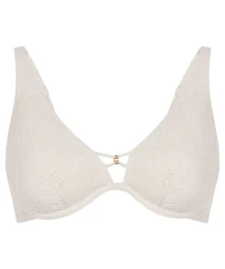 Crochet Non-Padded Underwired Bikini Top - White
