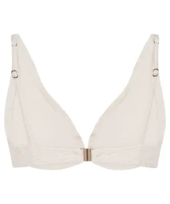 Crochet Non-Padded Underwired Bikini Top - White