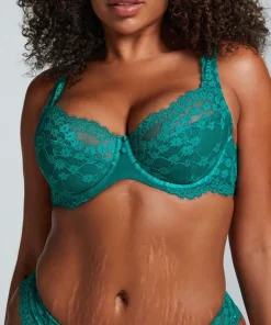 Daisy Non-Padded Underwired Bra - Green