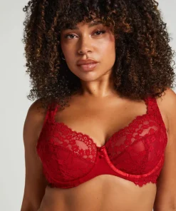 Daisy Non-Padded Underwired Bra - Red