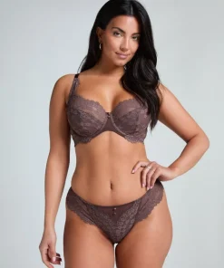 Daisy Non-Padded Underwired Bra - Brown