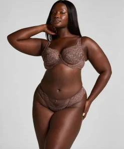 Daisy Non-Padded Underwired Bra - Brown