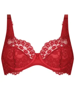 Daisy Non-Padded Underwired Bra - Red