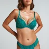 Daisy Padded Underwired Maximizer Bra - Green