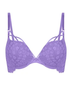 Daisy Padded Underwired Maximizer Bra - Purple