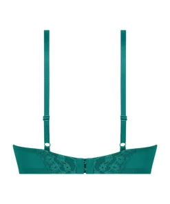 Daisy Padded Underwired Maximizer Bra - Green
