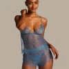 Delphine Lace Shorts - Blue