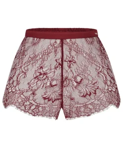 Delphine Lace Shorts - Red