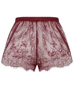 Delphine Lace Shorts - Red
