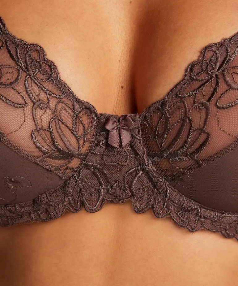 Diva Non-Padded Underwired Bra - Brown