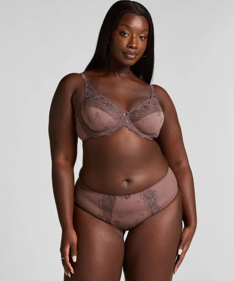 Diva Non-Padded Underwired Bra - Brown