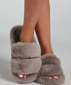 Double Strap Lady Slippers - Beige