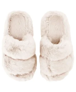 Double Strap Lady Slippers - Beige