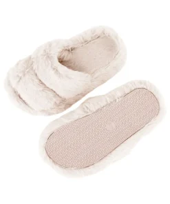 Double Strap Lady Slippers - Beige