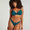 Eclipse High-Leg Bikini Bottoms - Green