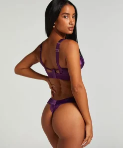 Elsa Padded Underwired Longline Bra - Purple