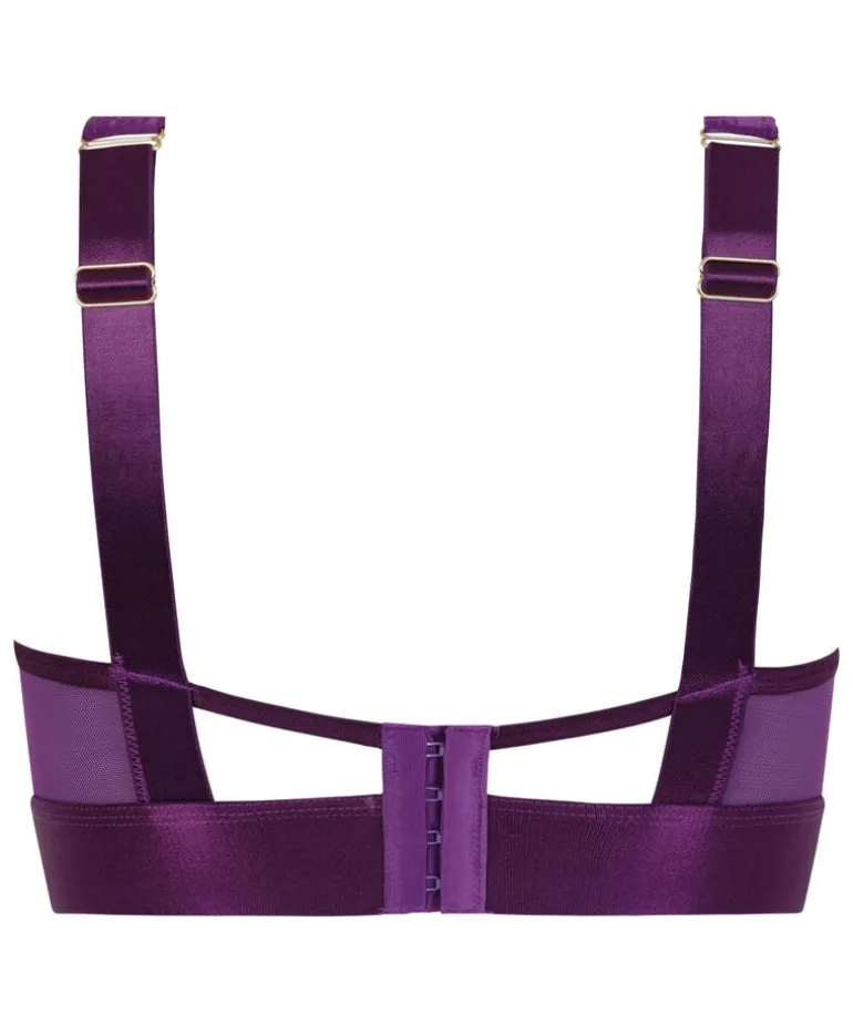 Elsa Padded Underwired Longline Bra - Purple