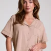 Essential Jersey Short-Sleeved Jacket - Beige