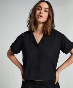 Essential Jersey Short-Sleeved Jacket - Black