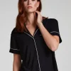 Essential Jersey Short-Sleeved Jacket - Black