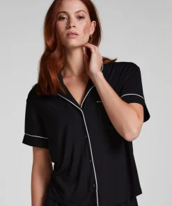 Essential Jersey Short-Sleeved Jacket - Black
