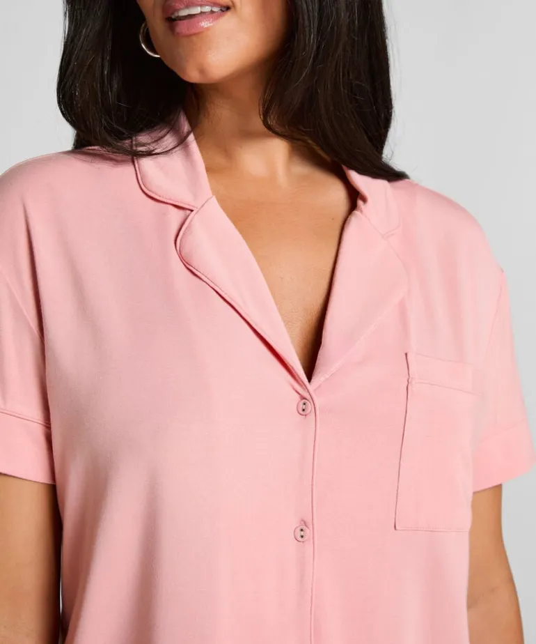 Essential Jersey Short-Sleeved Jacket - Pink