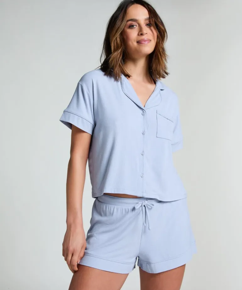Essential Jersey Short-Sleeved Jacket - Blue