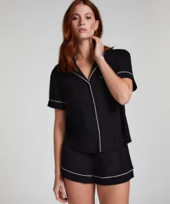 Essential Jersey Short-Sleeved Jacket - Black