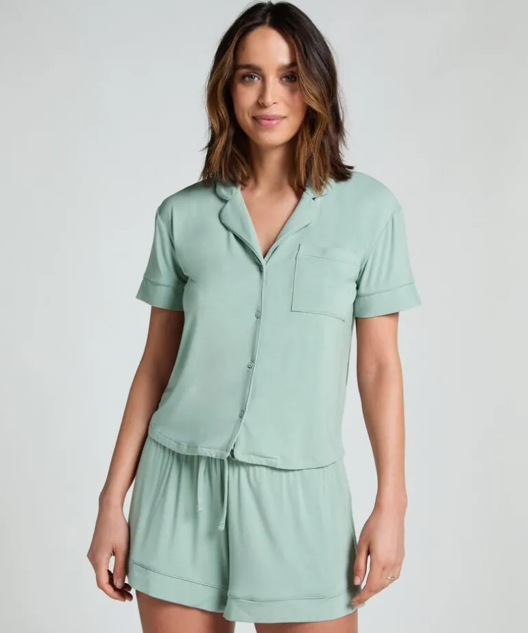 Essential Jersey Short-Sleeved Jacket - Green