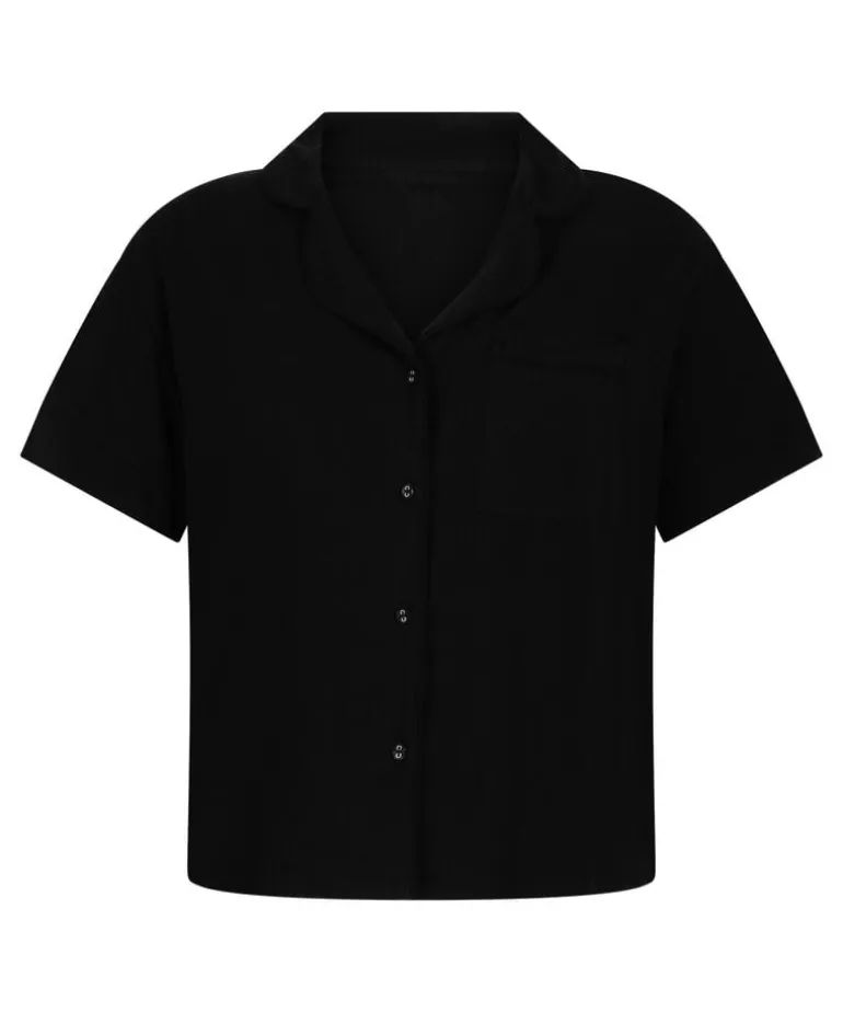 Essential Jersey Short-Sleeved Jacket - Black