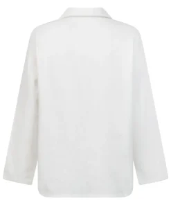 Essentials Flannel Pyjama Top - White