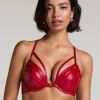 Faye Padded Underwired Push-Up Bra - Red