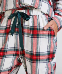 Flannel Pyjama Pants - White