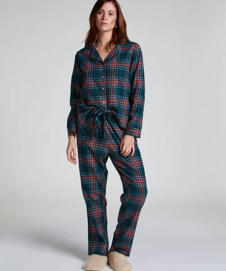 Flannel Pyjama Set - Green