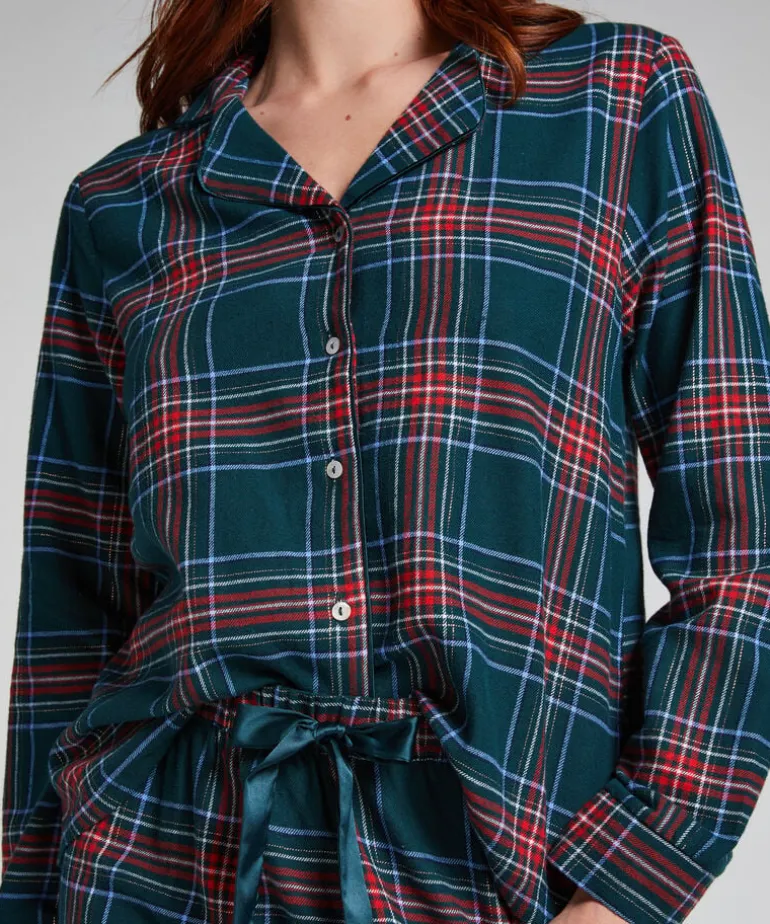 Flannel Pyjama Set - Green