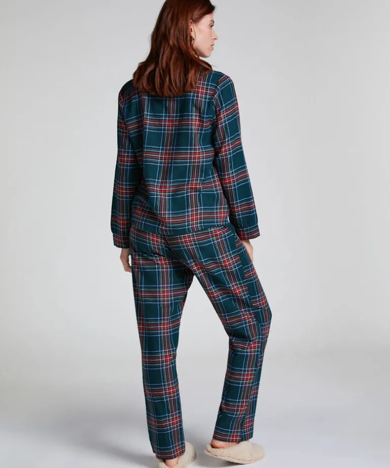 Flannel Pyjama Set - Green
