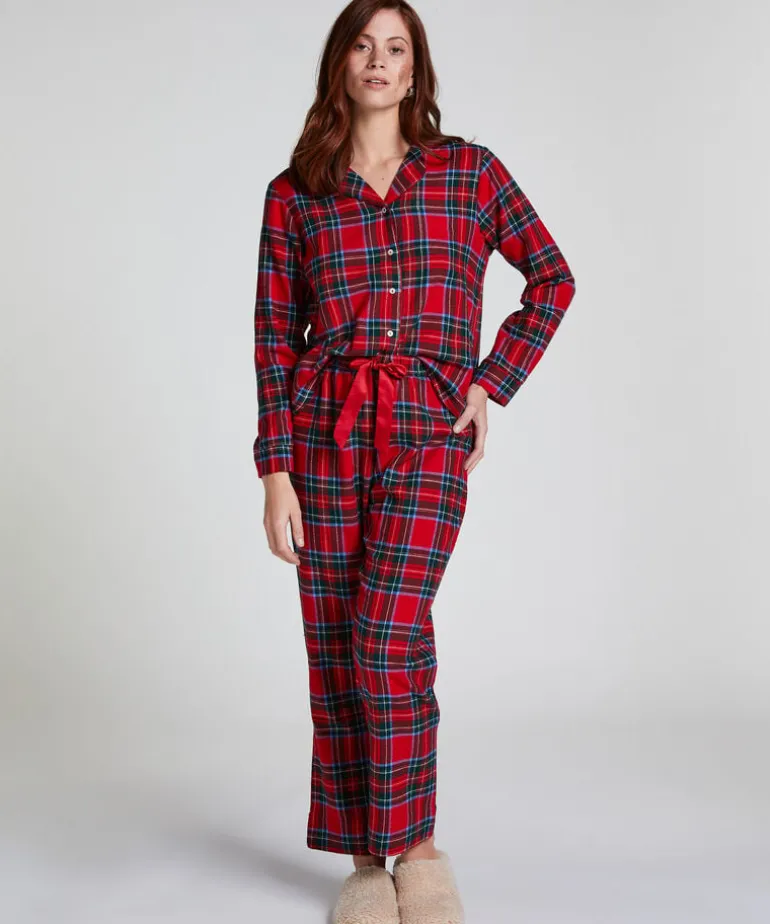 Flannel Pyjama Set - Red