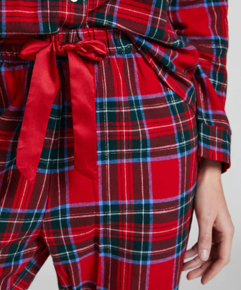 Flannel Pyjama Set - Red