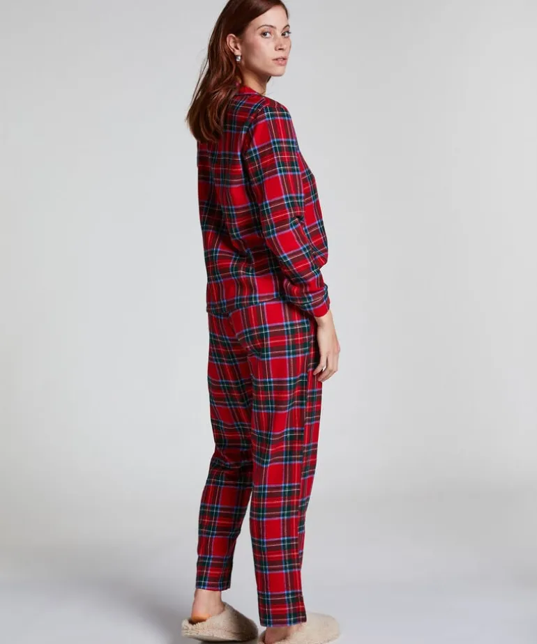 Flannel Pyjama Set - Red
