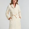 Fleece Bathrobe - White