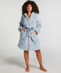 Fleece Bathrobe Short - Blue
